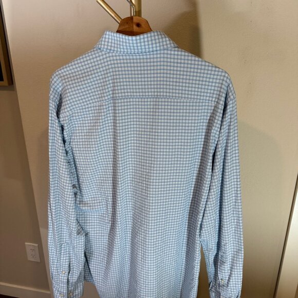 Peter Millar Wes Stretch Nylon Sport Shirt in Light Blue Mens LG Crown Crafted - Picture 9 of 12